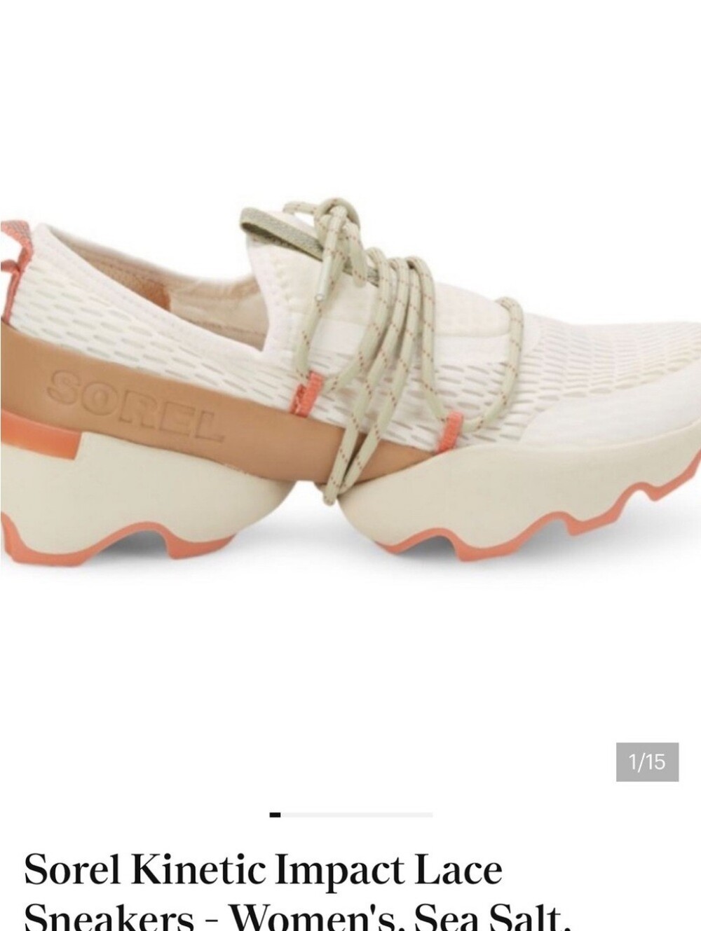 SOREL Kineric Impact Mesb Pink white tan sneakers - Picture 4 of 16